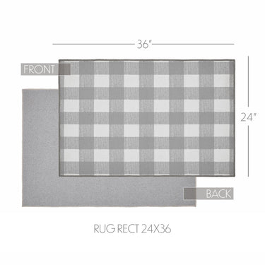 Annie Buffalo Check Grey Polyester Rug Rect 24x36 - The Fox Decor
